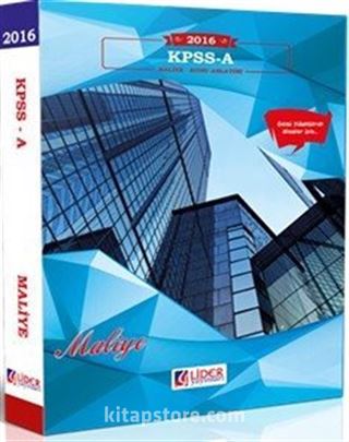 2016 KPSS A Maliye Konu Anlatımı (KPSS-A 112)