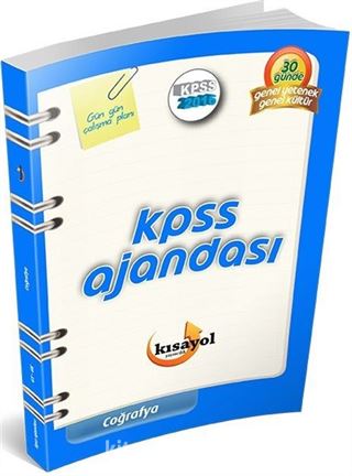 2016 KPSS Coğrafya Ajandası