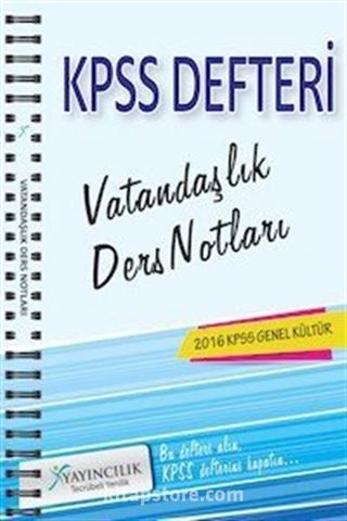 2016 KPSS Genel Kültür Vatandaşlık Ders Notları