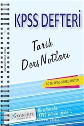 2016 KPSS Genel Kültür Tarih Ders Notları
