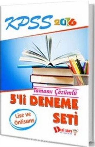 2016 KPSS Lise ve Önlisans Tamamı Çözümlü 5 'li Deneme Seti