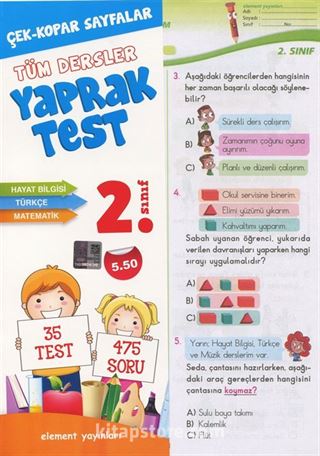 2. Sınıf Tüm Dersler Yaprak Test
