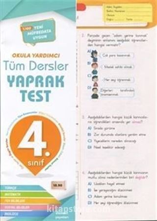 4. Sınıf Tüm Dersler Yaprak Test 47 Test 703 Soru