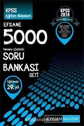 2016 KPSS Eğitim Bilimleri Efsane 5000 Tamamı Çözümlü Soru Bankası Seti