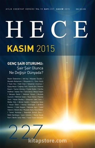 Sayı:227 Kasım 2015 Hece Aylık Edebiyat Dergisi