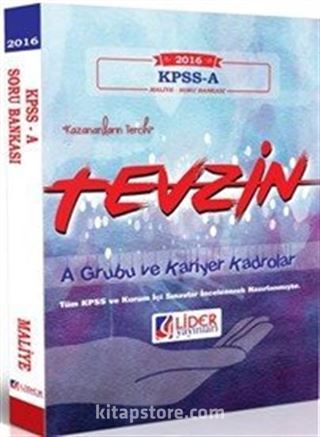 2016 KPSS A Maliye Tevzin Soru Bankası (MALY-SB-111)