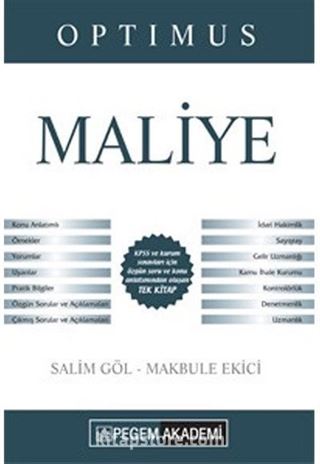 2016 KPSS A Optimus Maliye Konu Anlatımlı