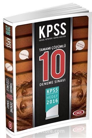 2016 KPSS Genel Yetenek - Genel Kültür Çözümlü 10 Deneme Sınavı