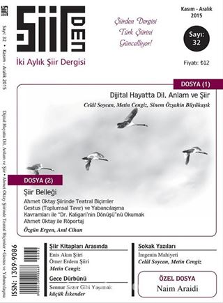 Şiirden İki Aylık Şiir Dergisi Sayı:32 Kasım Aralık 2015