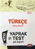 2016 KPSS Türkçe Kazı Bil Anında Öğren Çek Kopar Yaprak Test