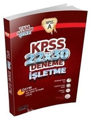 2016 KPSS 22x30 Deneme İşletme