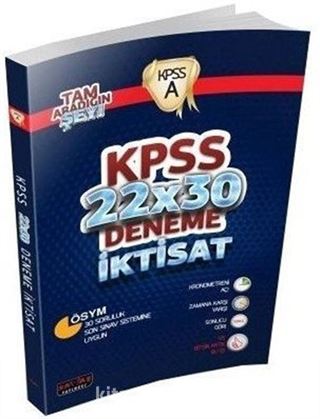 2016 KPSS 22x30 Deneme İktisat