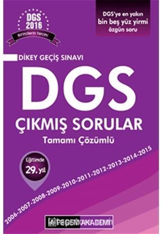 2016 DGS Tamamı Çözümlü 2006-2015 Çıkmış Sorular