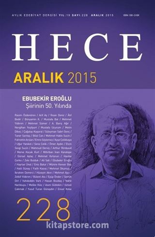 Sayı:228 Aralık 2015 Hece Aylık Edebiyat Dergisi