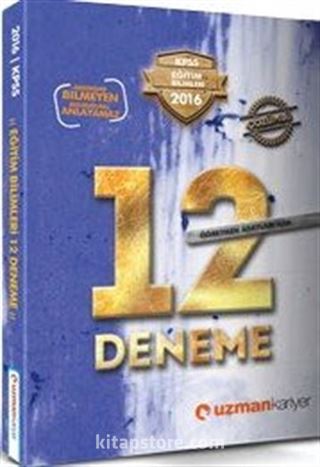 2016 KPSS Eğitim Bilimleri 12 Deneme Çözümlü