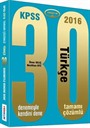 2016 KPSS Türkçe Tamamı Çözümlü 30 Deneme