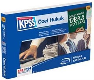 2016 KPSS Öğretmenin Ders Notları Özel Hukuk (Kod:1330)