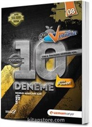 2016 KPSS Ortaöğretim Ön Lisans Multi Vitamin 10 Deneme Sınavı (Tamamı Çözümlü)