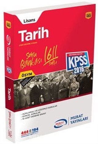 2016 KPSS Lisans Tarih Soru Bankası (Kod:1053)
