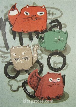 Kediler (El Yapımı Defter-Büyük Boy)