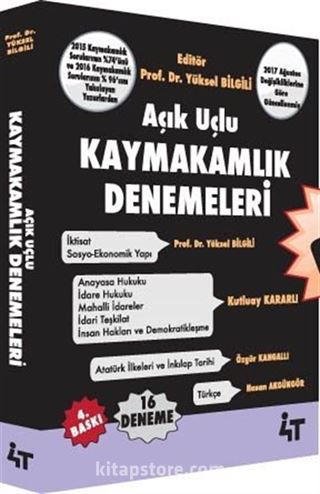Açık Uçlu Kaymakamlık Denemeleri 16 Deneme