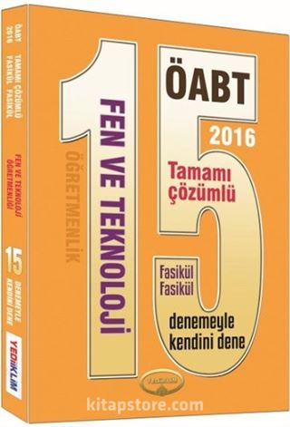 2016 ÖABT Fen ve Teknoloji Öğretmenlik 15 Tamamı Çözümlü Fasikül Deneme