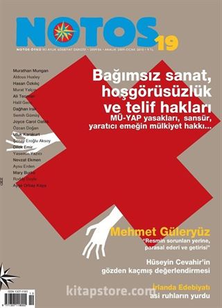 Notos Öykü İki Aylık Edebiyat Dergisi Aralık 2009 Ocak 2010 Sayı:19