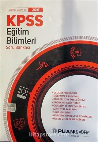 2016 KPSS Eğitim Bilimleri Soru Bankası Öğretmen Adayları İçin