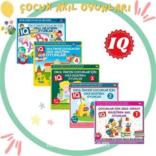 4-7 Yaş Çocuklar İçin IQ Zeka Geliştiren Oyunlar (5 Kitap)