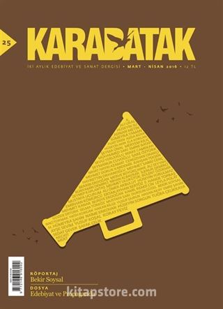 Karabatak İki Aylık Edebiyat ve Sanat Dergisi Mart-Nisan 2016 Sayı:25