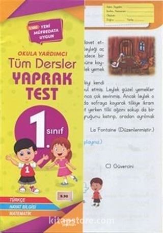 1. Sınıf Tüm Dersler Yaprak Test