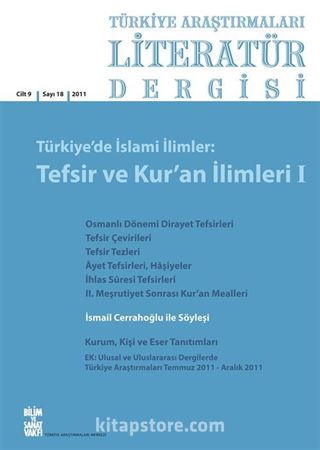 Türkiye Araştırmaları Literatür Dergisi Bahar 2012 Cilt 9 Sayı:18