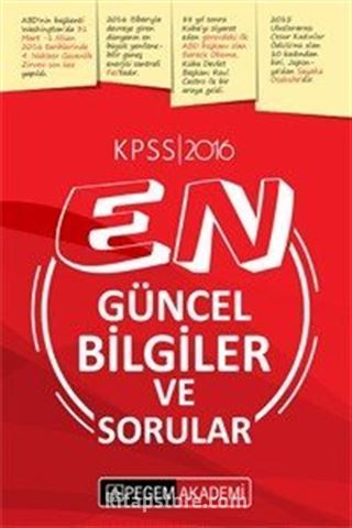 2016 KPSS En Güncel Bilgiler ve Sorular