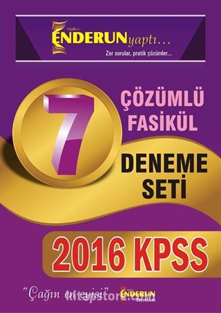 2016 KPSS 7 Çözümlü Fasikül Deneme Seti