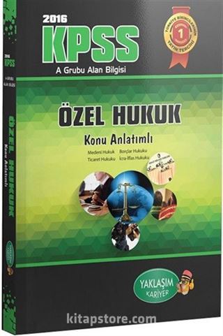 2016 KPSS A Özel Hukuk Konu Anlatımlı
