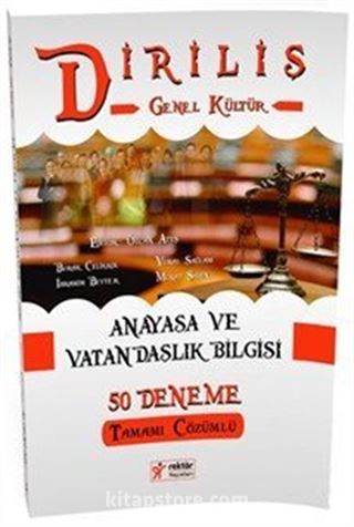2016 KPSS Diriliş Anayasa ve Vatandaşlık Bilgisi Tamamı Çözümlü 50 Deneme Sınavı