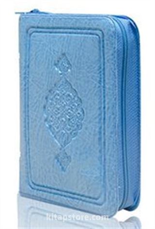Cep Boy Kur'an-ı Kerim (Mavi Renk, Kılıflı, Mühürlü)