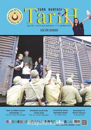 Türk Dünyası Araştırmaları Vakfı Dergisi Haziran 2016 / Sayı:354