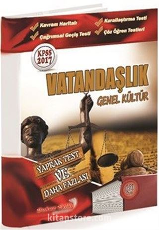 2017 KPSS Vatandaşlık Genel Kültür Yaprak Test ve Daha Fazlası
