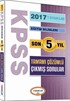 2017 KPSS Eğitim Bilimleri Son 5 Yıl Tamamı Çözümlü Çıkmış Sorular