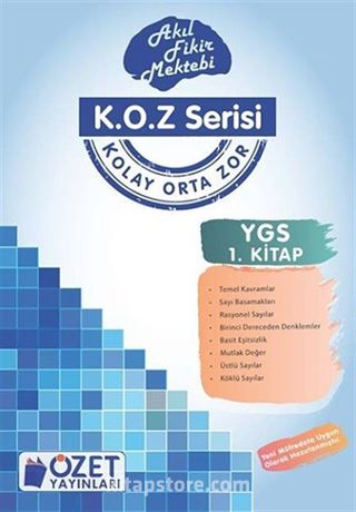 K.O.Z Serisi YGS Matematik 1