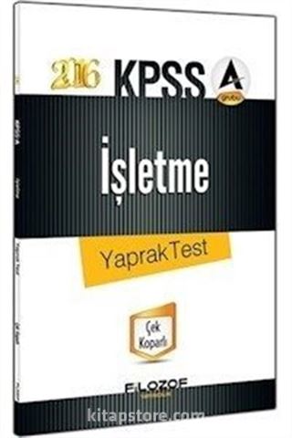 2016 KPSS A Grubu İşletme Yaprak Test