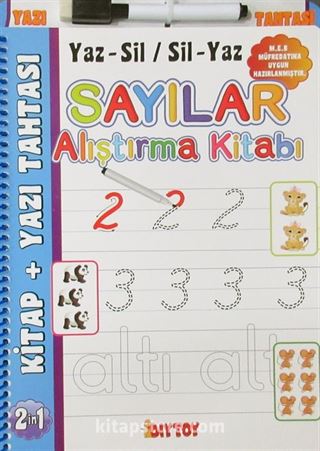 Sayılar Alıştırma Kitabı (Yaz Sil / Sil Yaz)