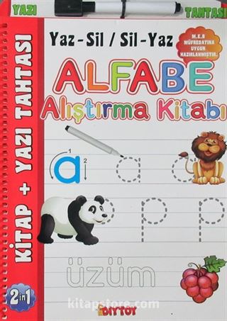 Alfabe Alıştırma Kitabı (Yaz Sil / Sil Yaz)