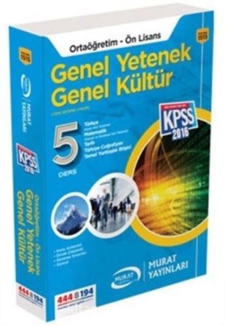 KPSS Ortaöğretim Ön Lisans Genel Yetenek Genel Kültür Konu Anlatımlı Tek Kitap