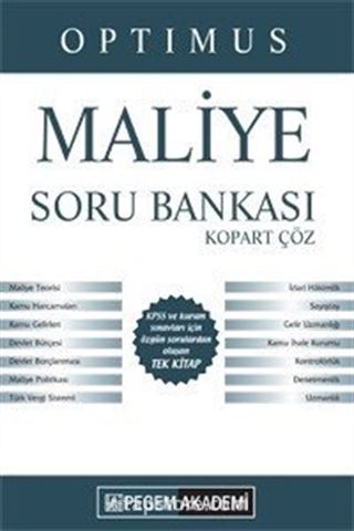 2017 KPSS A Grubu Optimus Maliye Kopart Çöz Soru Bankası