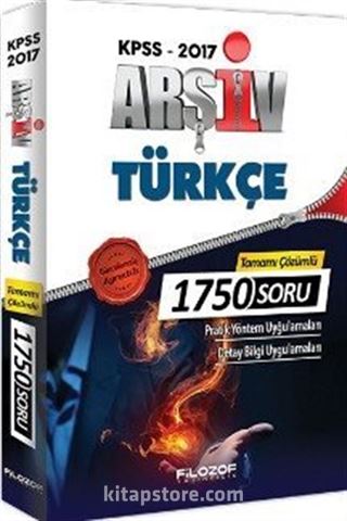 2017 KPSS Arşiv Türkçe Tamamı Çözümlü 1750 Soru Bankası