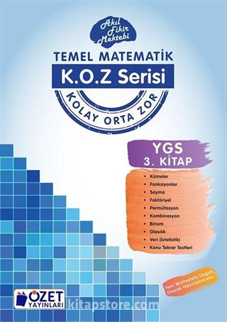 K.O.Z. Serisi YGS Temel Matematik 3. Kitap