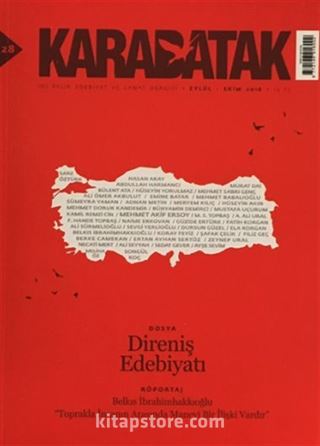 Karabatak İki Aylık Edebiyat ve Sanat Dergisi Eylül-Ekim 2016 Sayı:28