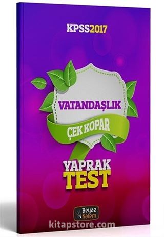 2017 KPSS Vatandaşlık Çek Kopar Yaprak Test